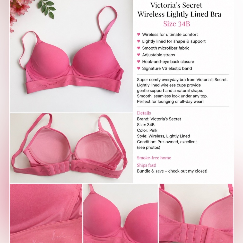 Victoria's Secret Pink Wireless Lightly Lined Everyday Bra
